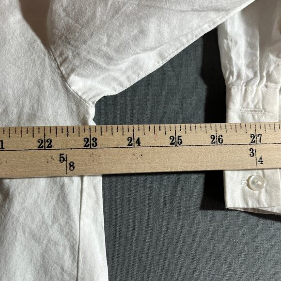 Walter Baker Shirt Womens Small White Button Up Long Sleeves Hi-Low Hem Casual - Picture 9 of 9